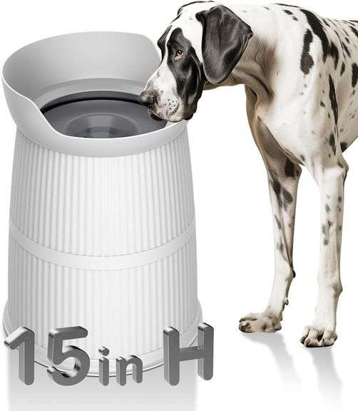 Elevated Dog Bowls, 15.4in High, 4.4L. image