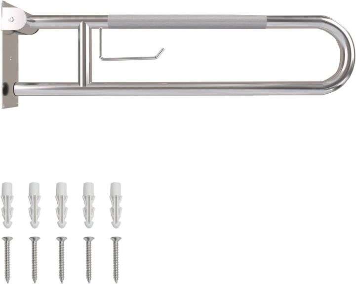 Toilet Grab Bar with Paper Holder, 30" image