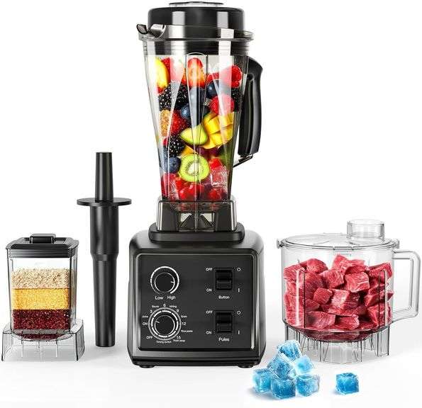 3-in-1 Blender and Food Processor, 1500W, 68oz jar image
