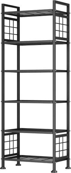 GIOTORENT 6-Wire Garage Shelving, 900Lbs, Black image