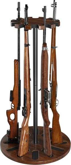 Gun Rack: Heavy Solid Wood Rifle & Shotgun Holder image