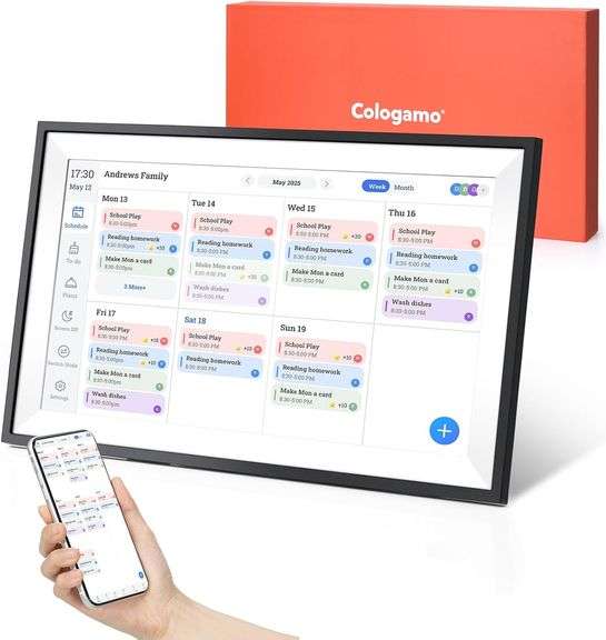 15.6" Digital Calendar Chore Chart - 1080P HD image