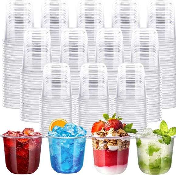 240 Pcs Disposable Clear Cups 12 oz BPA Free image