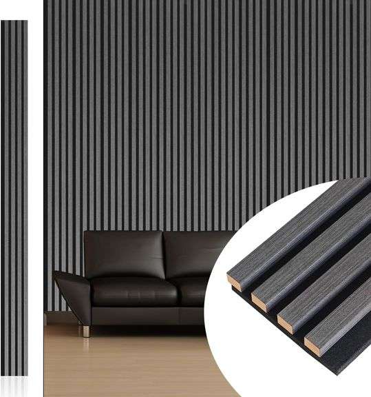 Wood Wall Panels, 9 Feet Acoustic Slats image