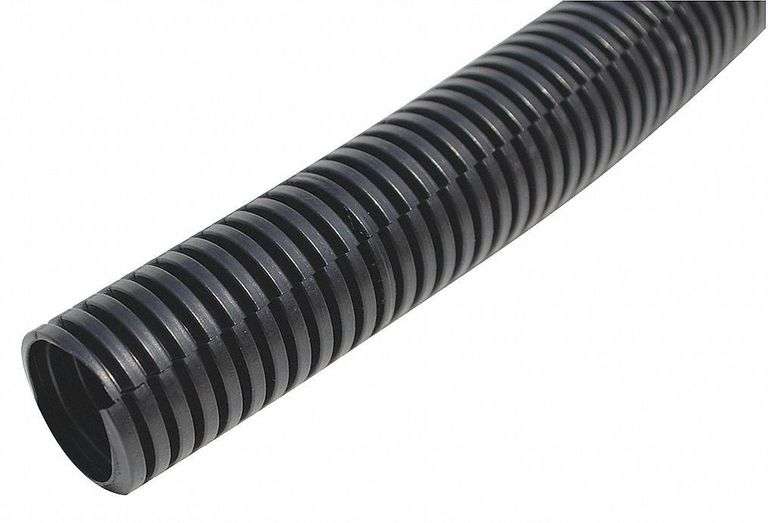 Corrugated Loom Tubing 3/4 in Nylon, Black 550 ft image