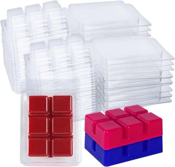 Wax Melt Clamshell Molds (150) Clear Tray image