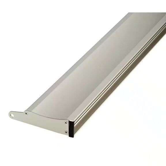 27 in. -36 in. Pivoting Shower Door Track, Nickel image