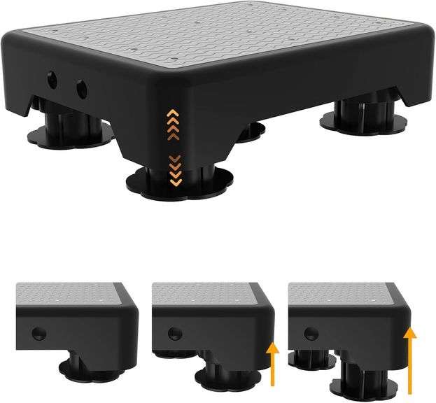 Adjustable Step Stool 600 LBS Non-Slip Grey image