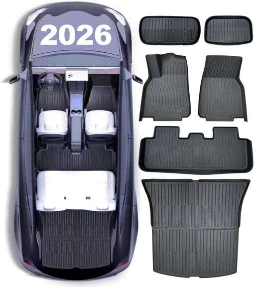 Tesla Model Y Full Set Floor Mats 2025-26 6 PCS image