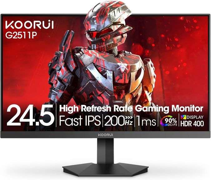 KOORUI 24.5" Gaming Monitor, 200Hz FHD IPS 1ms image