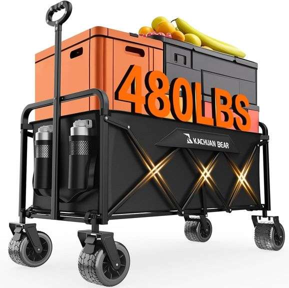300L Large Collapsible Wagons Carts, Heavy Duty image