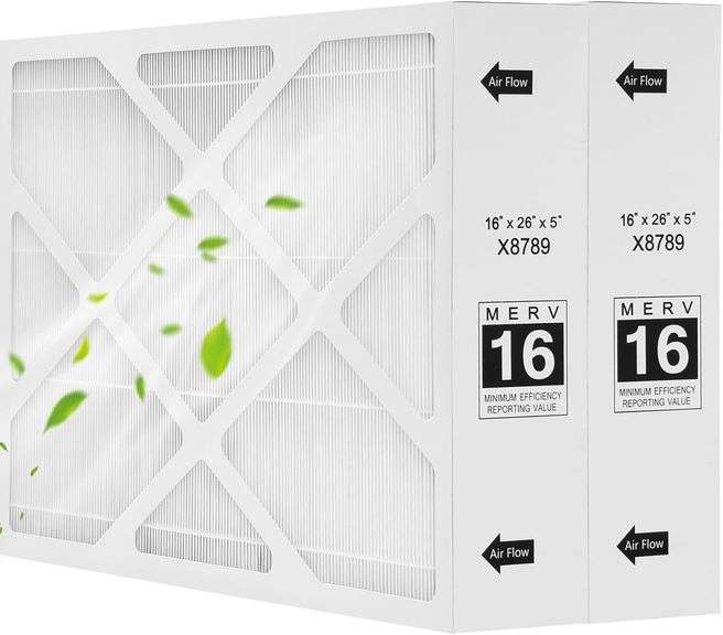 Miory X8789 MERV 16 Filter 16x26x5 (2) image