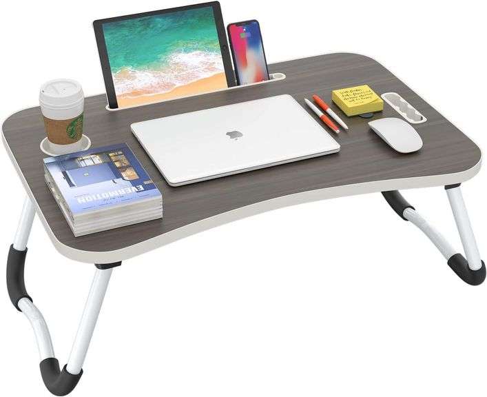BUYIFY 23 Inch Black Folding Lap Desk with Cup image