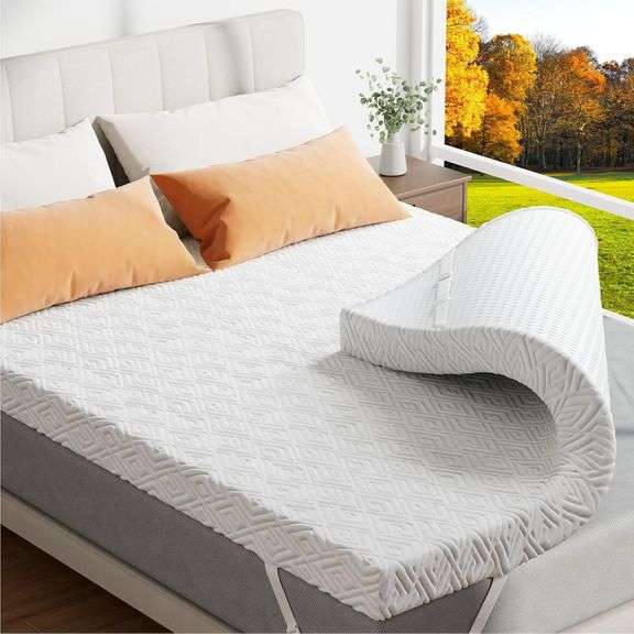 3' Gel Memory Foam Mattress Topper - Cooling Pad image