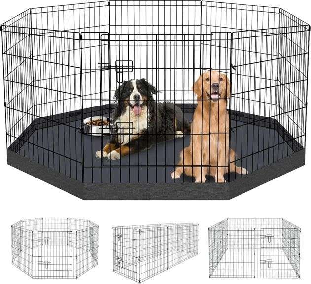Dog Pen Pet Playpen 8 Panels, 30 Inch image