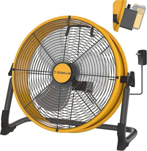 16" Battery Floor Fan for Dewalt 20V Max Battery image