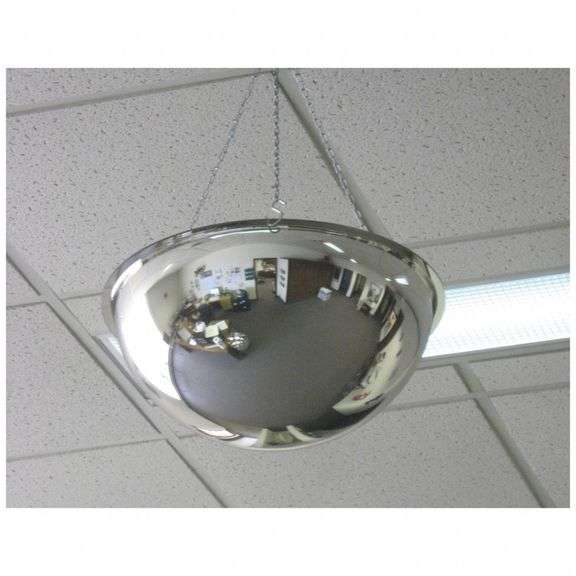 Full Dome Safety Mirror: Round, Acrylic, Steel image