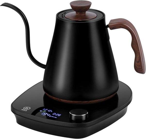 Gooseneck Kettle 1000W 0.9L Black, Temp Control image