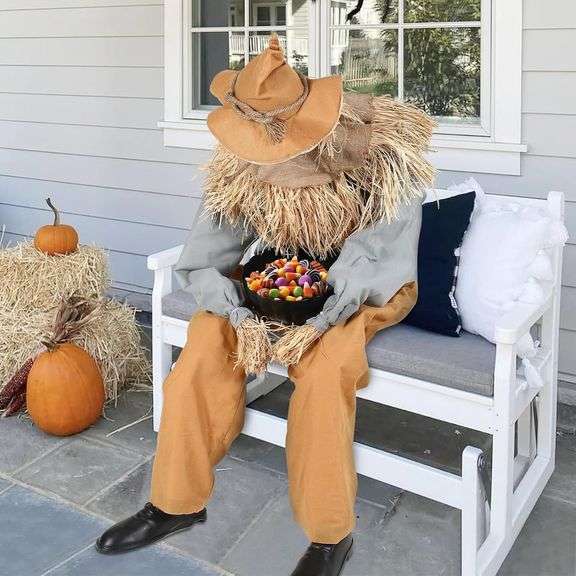 Halloween Scary Scarecrow Animatronic with Sound image