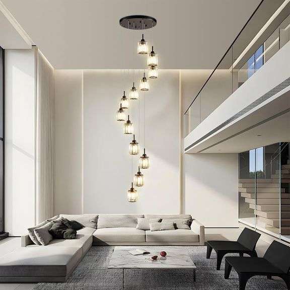 Black Chandelier 12-Lights Pendant Lighting image