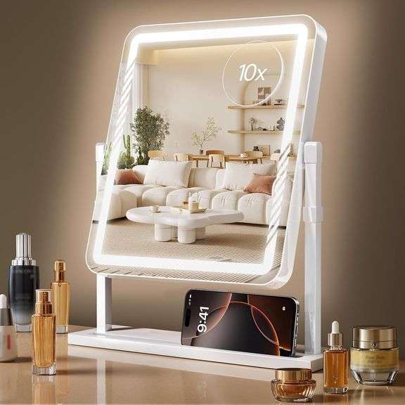 Vanity Mirror with Lights, 1/10x Magnification image