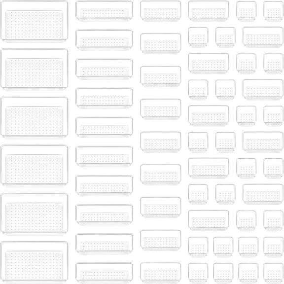 Vtopmart 60 PCS Drawer Organizer, Clear Bins image