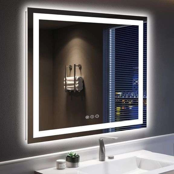 36x36 In LED Mirror with Lights, Anti-Fog, IP54 image