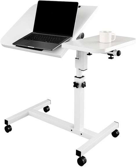 Adjustable Overbed Table with Wheels for Couch image