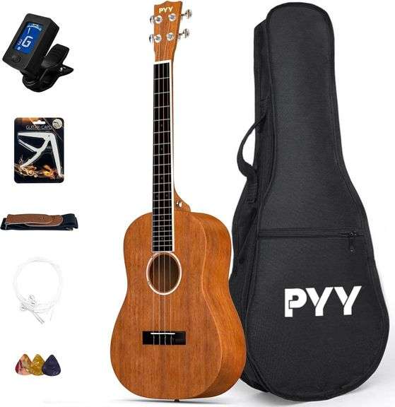 PYY Baritone Ukulele 30" Mahogany Kit with Tuner image