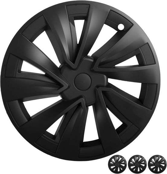 Tesla Model Y 19" Wheel Covers, Matte Black (4) image