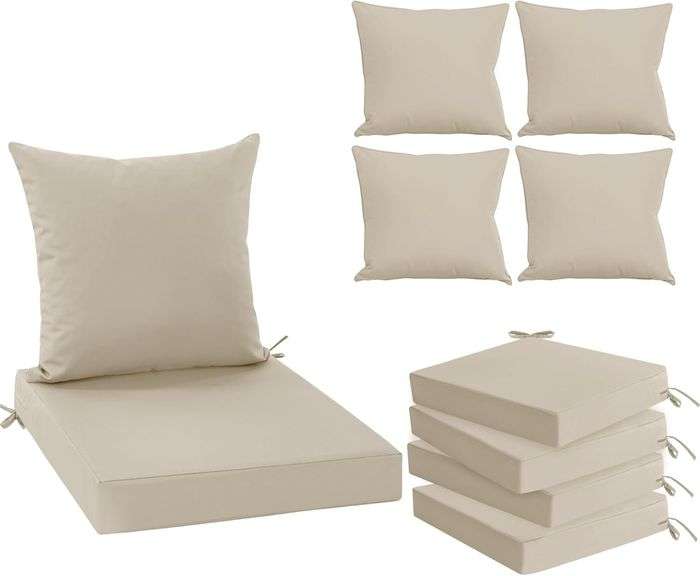 Outdoor Chair Cushions Set of 4, 24 x 24 Inch image