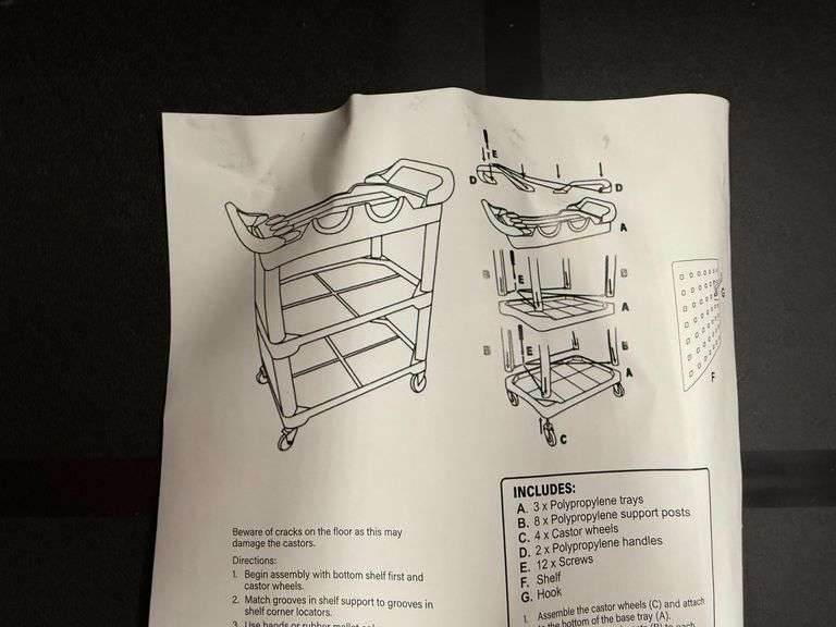 2025 Land Honor 3 Shelf Mobile Storage Cart image