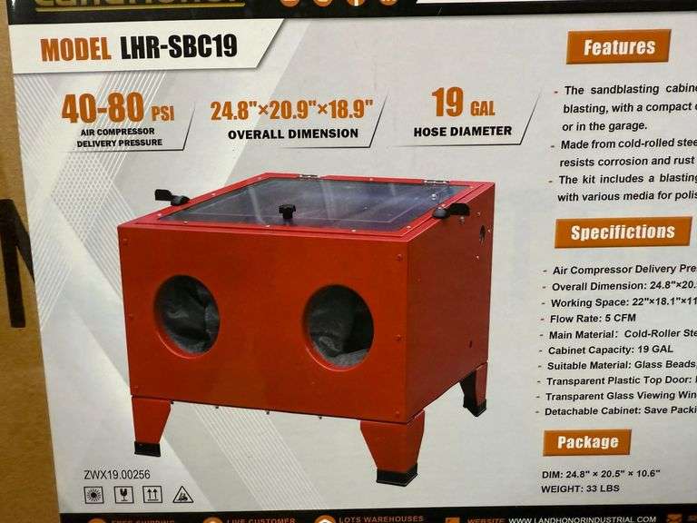 2025 Land Honor SBC19 19gal. Portable Sand Blasting Cabinet image