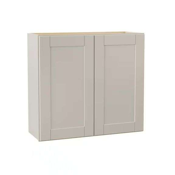 Shaker 33 in. Wall Cabinet, Dove Gray, Assembled image