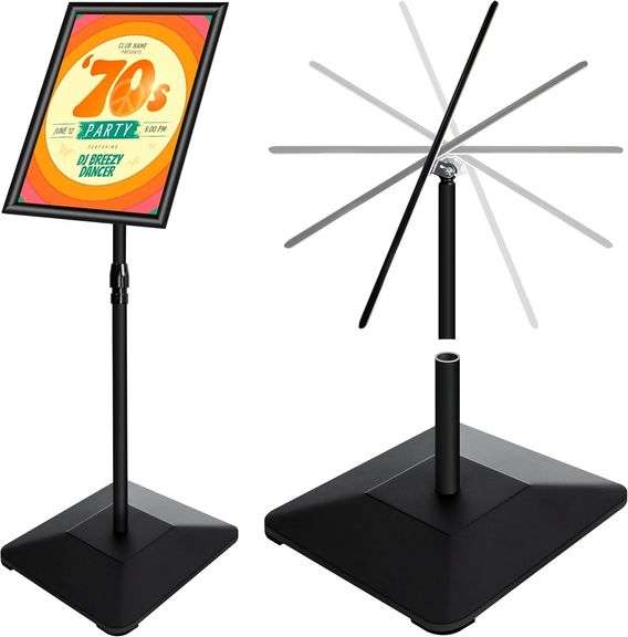 11"x17" Pedestal Sign Holder, Black image