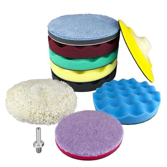 9PCS 7  Polishing Pads Kit with Backing Plate image