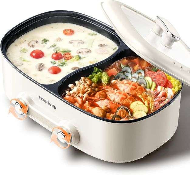 Stariver 7L Electric Hot Pot with Divider, 1200W image