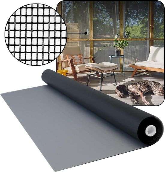 DOCA 96-in x 100 ft Window Screen Mesh, Charcoal image