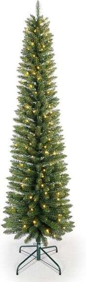 6ft Prelit LED Pencil Christmas Tree Height image