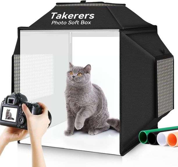 Takerers 16x16 Photo Studio Light Box, 480 LED image