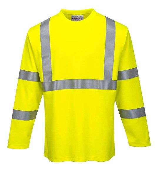 Portwest FR96 FR Long Sleeve Hi Vis T Shirt 6XL image