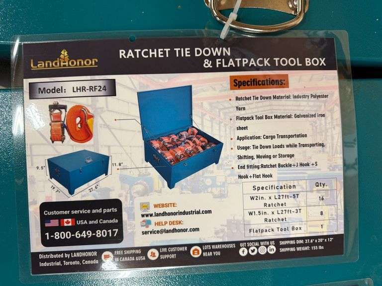2025 Land Honor Ratchet Tie Downs & Flatpack Tool Box image
