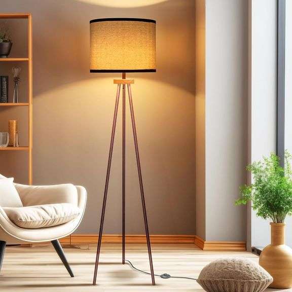 Tripod Floor Lamp   Mid Century Studying Light image
