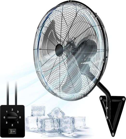 20  Wall Mount Fan, 7000 CFM, 3-Speed, ETL Listed image