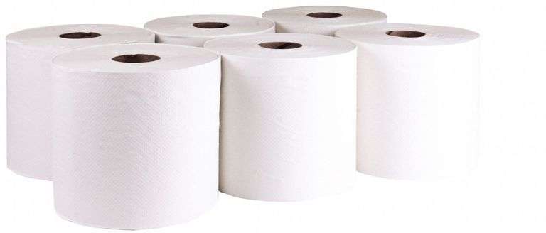 GRAINGER Paper Towels, White, 7.5" x 1000 ft, 6 pk image