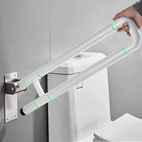 28-Inch Stainless Steel Grab Bar, White image