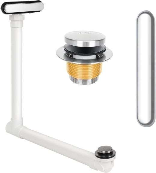 Kohler Slotted Overflow Bath Drain   Nickel image