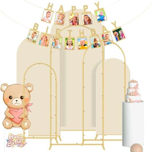 Wedding 3-Piece Metal Arch Bracket with Cover image