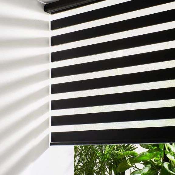 Persilux Cordless Zebra Shades (47x72") Black image