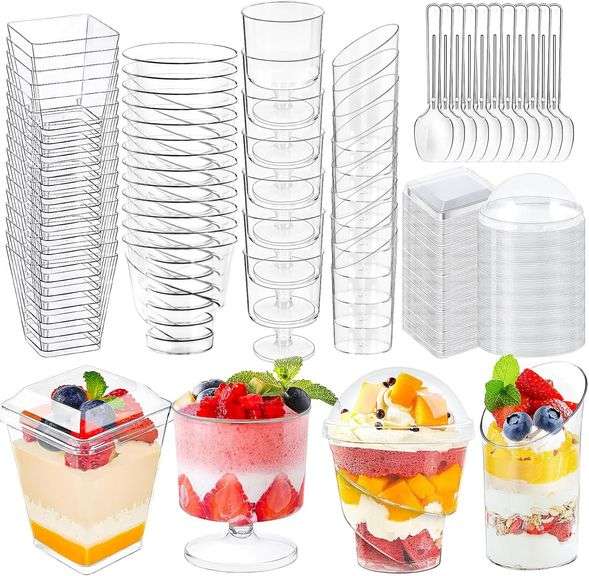 380 Mini Dessert Cups & Lids, 3&5 oz, Party Use image